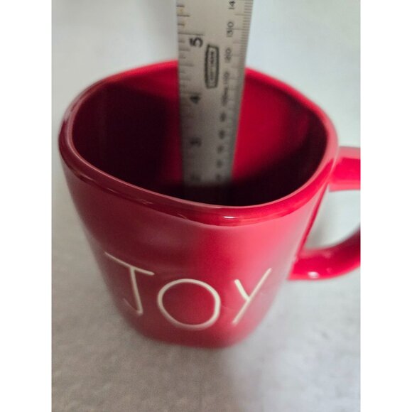 Rae Dunn Artisan JOY Mug By Magenta Red Ceramic Coffee Cup - Picture 6 of 8